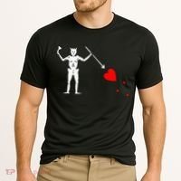 Blackbeard Pirate Flag Jolly Roger Skeleton Cooling Performance Crew T-Shirt thumb 2
