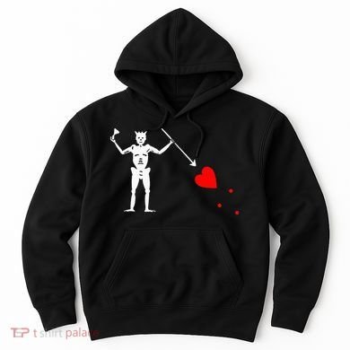Blackbeard Pirate Flag Jolly Roger Skeleton Hoodie