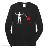 Blackbeard Pirate Flag Jolly Roger Skeleton Long Sleeve Shirt thumb 0