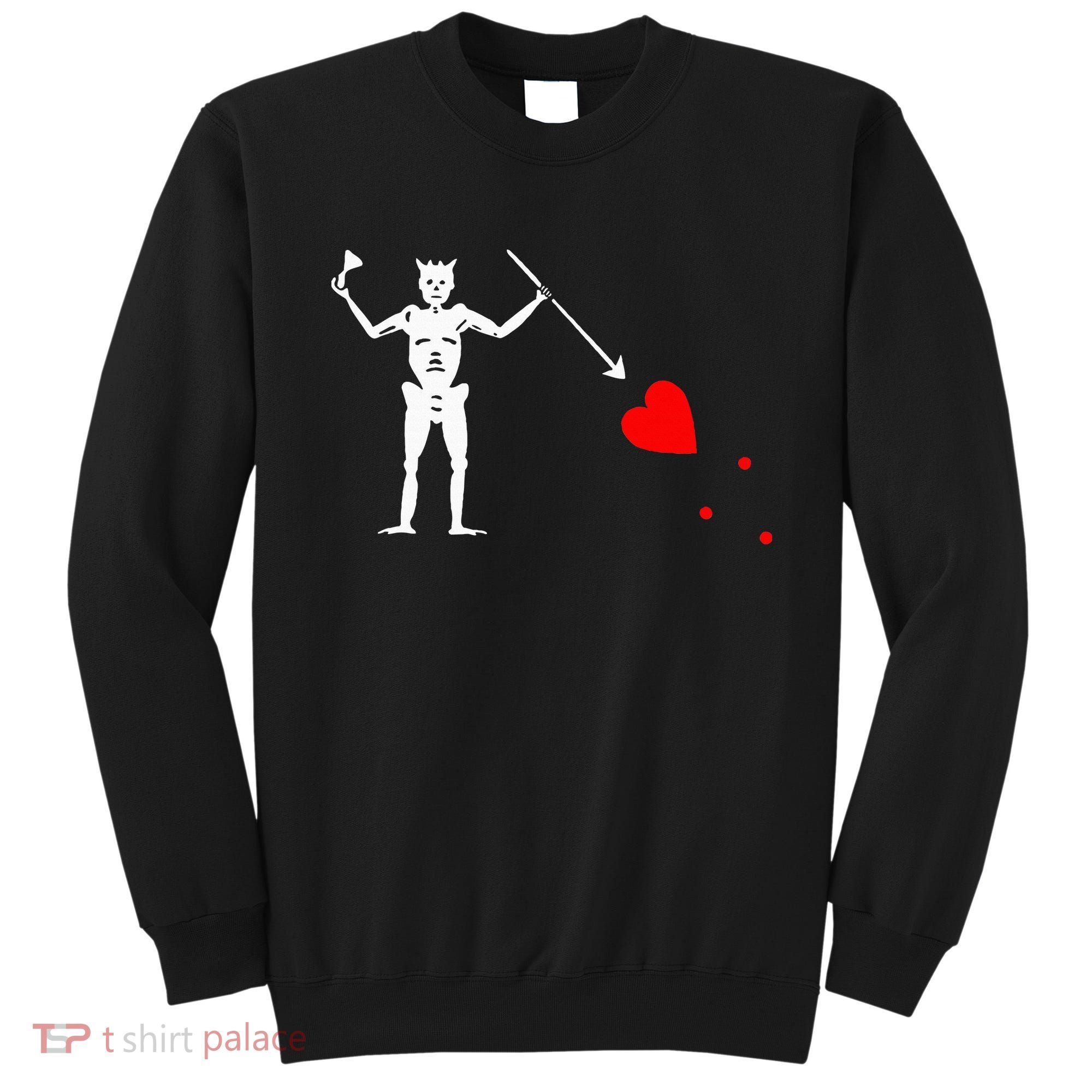 Blackbeard Pirate Flag Jolly Roger Skeleton Sweatshirt
