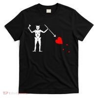 Blackbeard Pirate Flag Jolly Roger Skeleton T-Shirt thumb 0