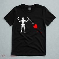 Blackbeard Pirate Flag Jolly Roger Skeleton T-Shirt thumb 5