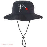Blackbeard Pirate Flag Jolly Roger Skeleton Bucket Hat thumb 0