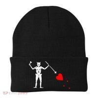 Blackbeard Pirate Flag Jolly Roger Skeleton Beanie thumb 0