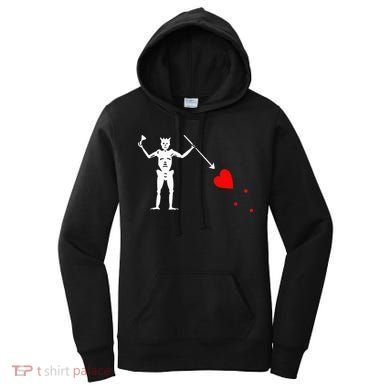 Blackbeard Pirate Flag Jolly Roger Skeleton Women's Hoodie
