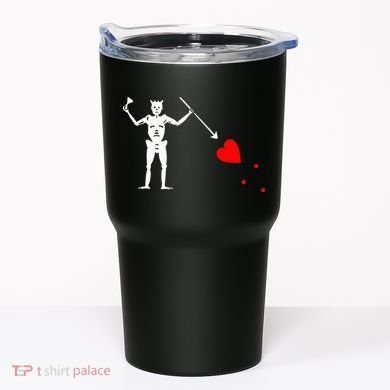 Blackbeard Pirate Flag Jolly Roger Skeleton Tumbler