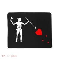 Blackbeard Pirate Flag Jolly Roger Skeleton Mousepad thumb 0