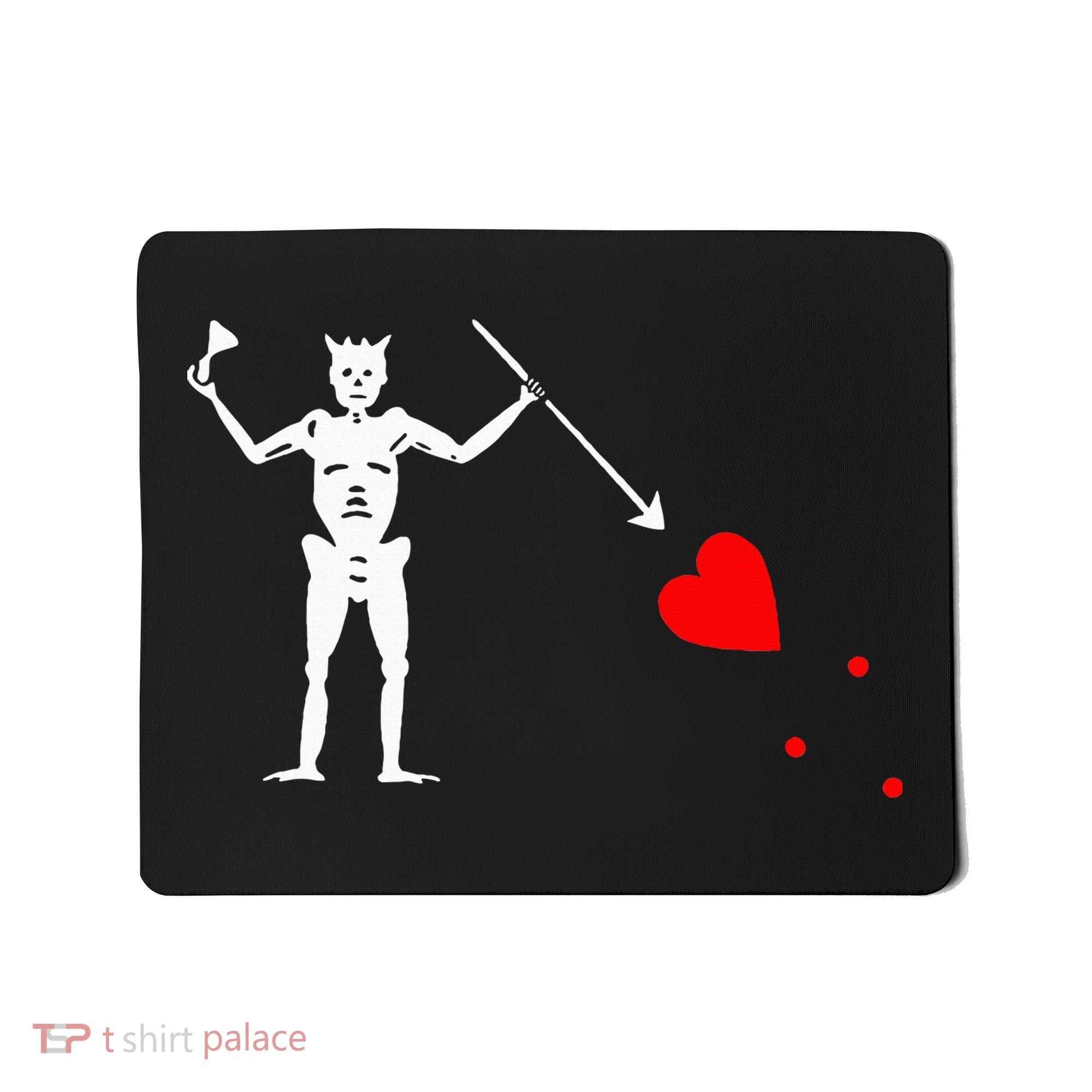 Blackbeard Pirate Flag Jolly Roger Skeleton Mousepad