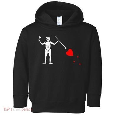 Blackbeard Pirate Flag Jolly Roger Skeleton Toddler Hoodie