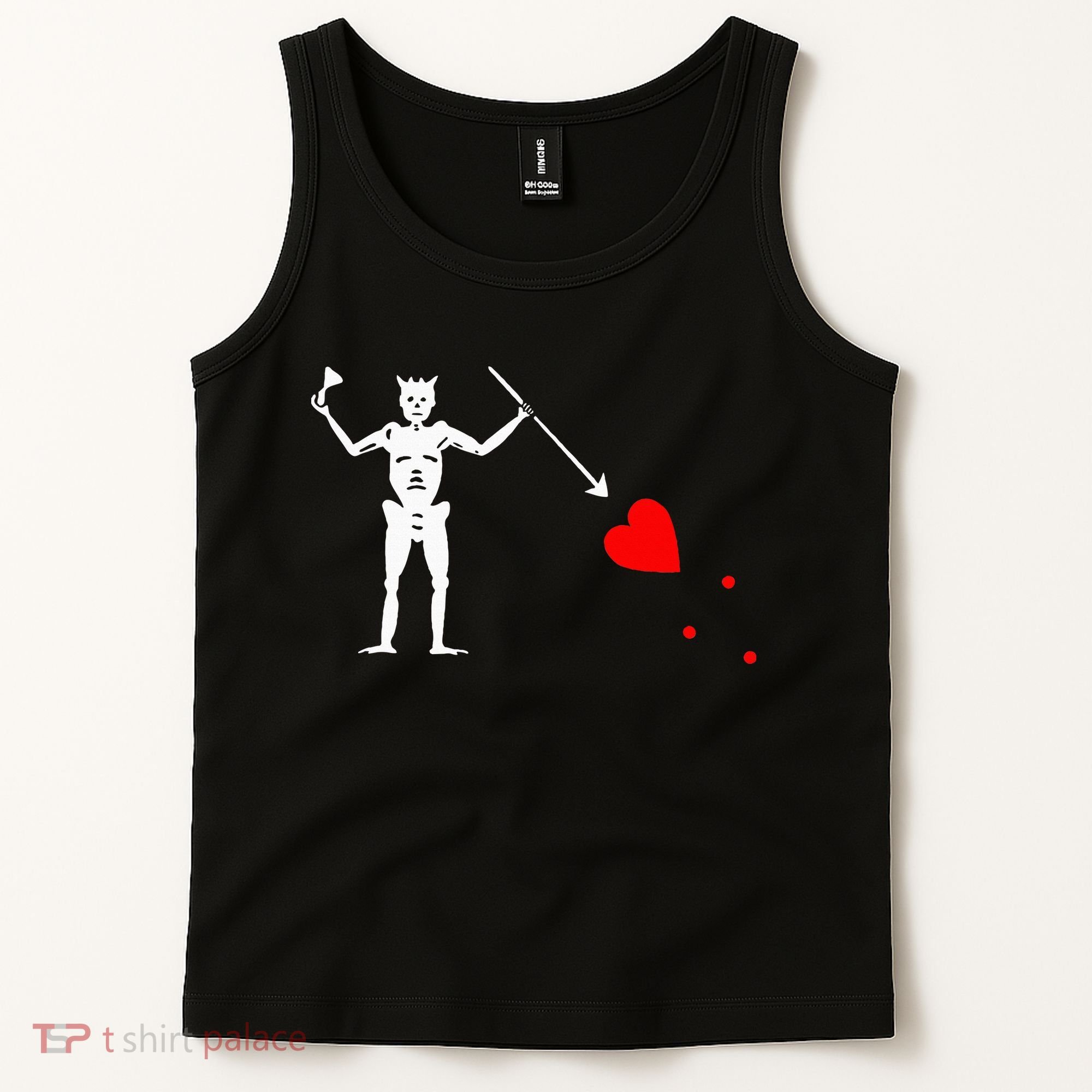 Blackbeard Pirate Flag Jolly Roger Skeleton Tank Top