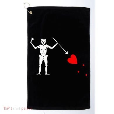 Blackbeard Pirate Flag Jolly Roger Skeleton Golf Towel