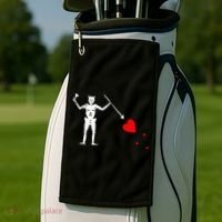 Blackbeard Pirate Flag Jolly Roger Skeleton Golf Towel thumb 2