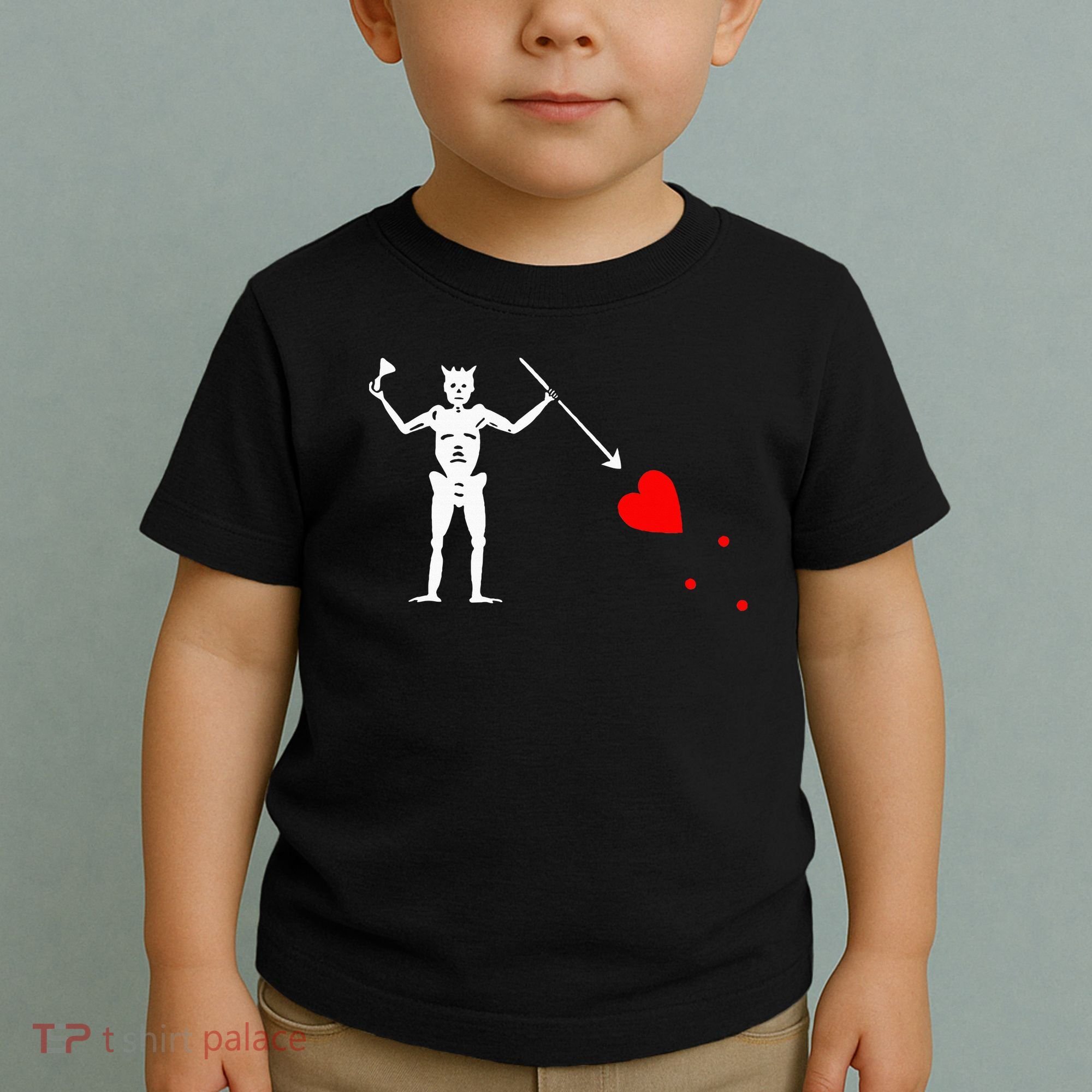 Blackbeard Pirate Flag Jolly Roger Skeleton Toddler T-Shirt