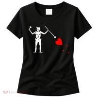 Blackbeard Pirate Flag Jolly Roger Skeleton Women's T-Shirt thumb 0