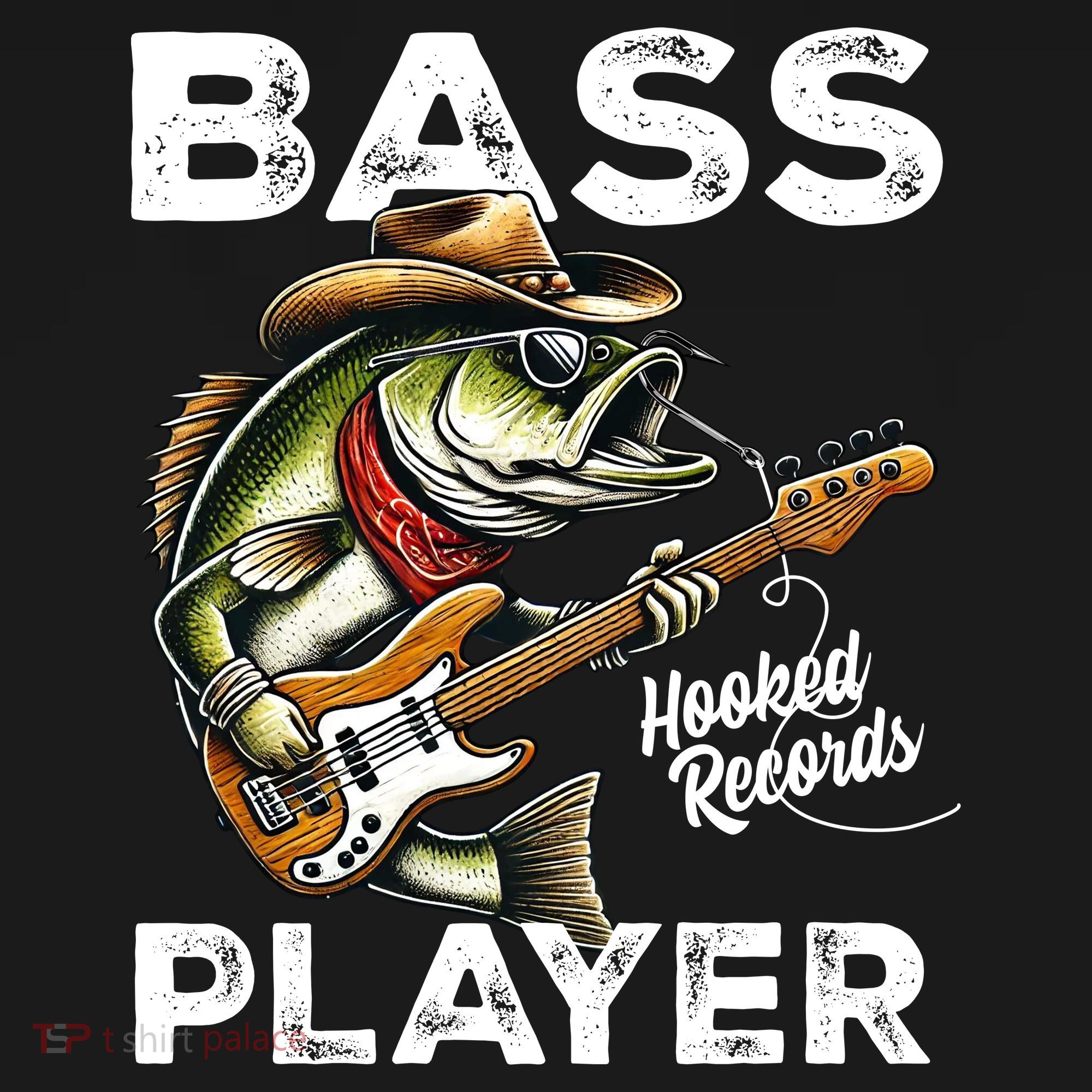 Bass Player Funny Fishing Catch Bass Fish Polo