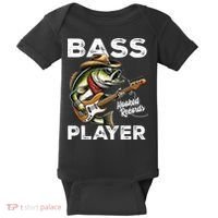 Bass Player Funny Fishing Catch Bass Fish Baby Bodysuit thumb 0