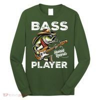 Bass Player Funny Fishing Catch Bass Fish Long Sleeve Shirt thumb 0