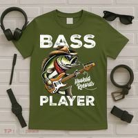 Bass Player Funny Fishing Catch Bass Fish T-Shirt thumb 5