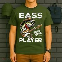 Bass Player Funny Fishing Catch Bass Fish T-Shirt thumb 6