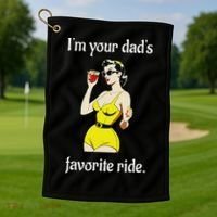 Bachelorette Party Funny Inappropriate Ride Golf Towel thumb 1