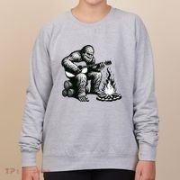 Bigfoot Playing Guitar Rock On Sasquatch Big Foot Women's Sweatshirt thumb 0