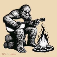 Bigfoot Playing Guitar Rock On Sasquatch Big Foot Tote Bag thumb 4