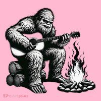 Bigfoot Playing Guitar Rock On Sasquatch Big Foot Coaster thumb 2