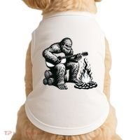 Bigfoot Playing Guitar Rock On Sasquatch Big Foot Doggie Tank thumb 0