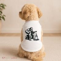 Bigfoot Playing Guitar Rock On Sasquatch Big Foot Doggie Tank thumb 2