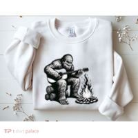 Bigfoot Playing Guitar Rock On Sasquatch Big Foot Sweatshirt thumb 2