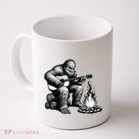 Bigfoot Playing Guitar Rock On Sasquatch Big Foot Coffee Mug thumb 0