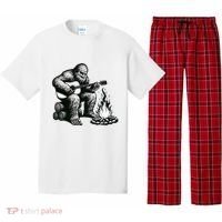 Bigfoot Playing Guitar Rock On Sasquatch Big Foot Pajama Set thumb 0