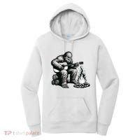 Bigfoot Playing Guitar Rock On Sasquatch Big Foot Women's Hoodie thumb 0