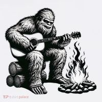 Bigfoot Playing Guitar Rock On Sasquatch Big Foot Women's Hoodie thumb 2