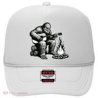 Bigfoot Playing Guitar Rock On Sasquatch Big Foot Hat thumb 0