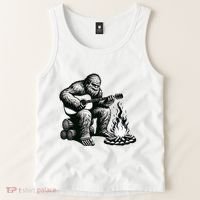 Bigfoot Playing Guitar Rock On Sasquatch Big Foot Tank Top thumb 2