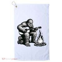 Bigfoot Playing Guitar Rock On Sasquatch Big Foot Golf Towel thumb 0