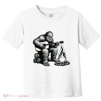 Bigfoot Playing Guitar Rock On Sasquatch Big Foot Toddler T-Shirt thumb 0
