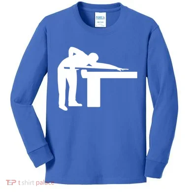 Billiards Player Gift Kids Long Sleeve Shirt