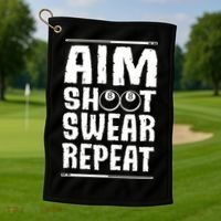 Billiards Pool Gift Golf Towel thumb 1