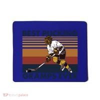 Best Pucking Gramps Ever Funny Hockey Grandpa Saying Gift Mousepad thumb 0
