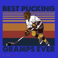 Best Pucking Gramps Ever Funny Hockey Grandpa Saying Gift Mousepad thumb 1