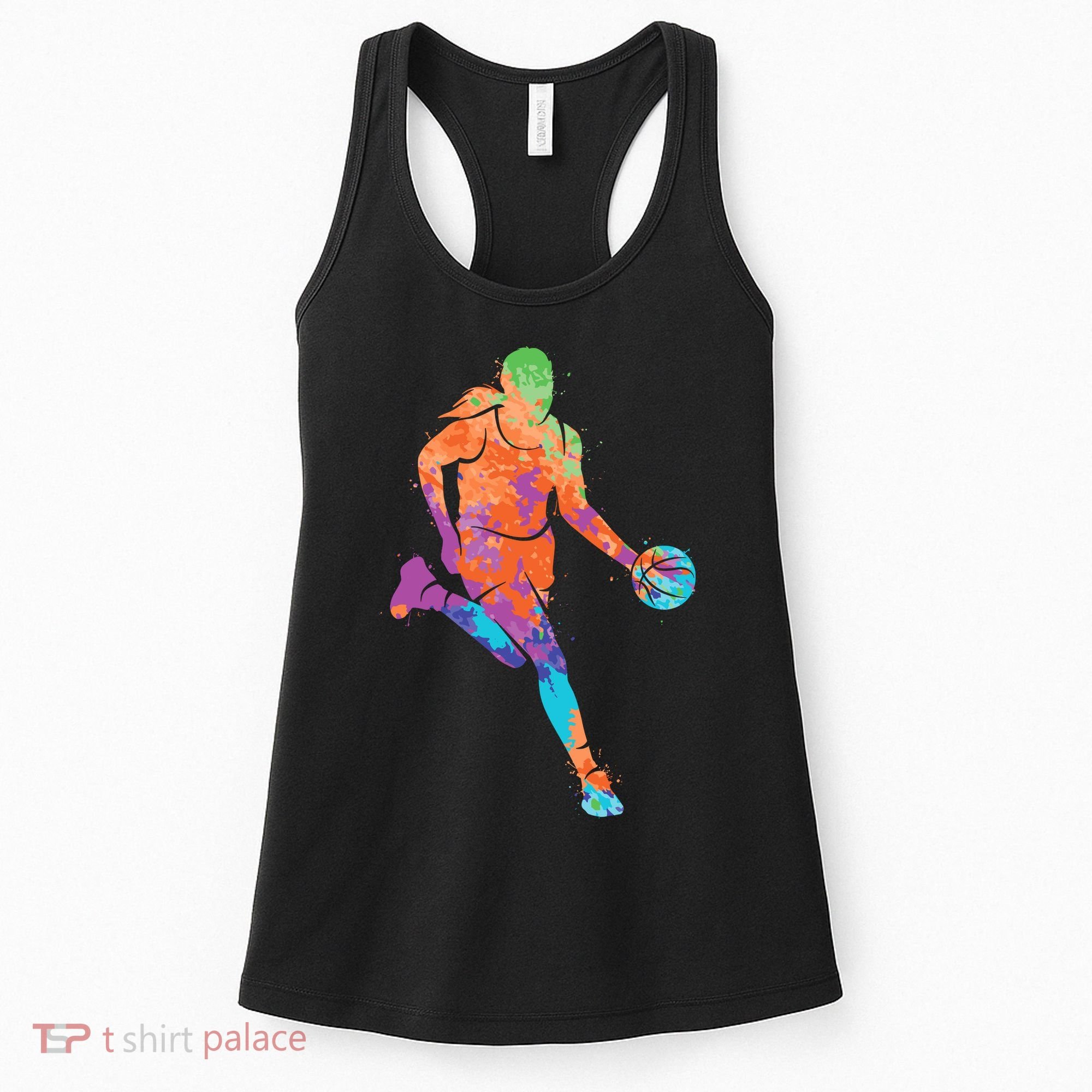 Basketball Player Girl Wo Girl Basketball Women's Tank Top