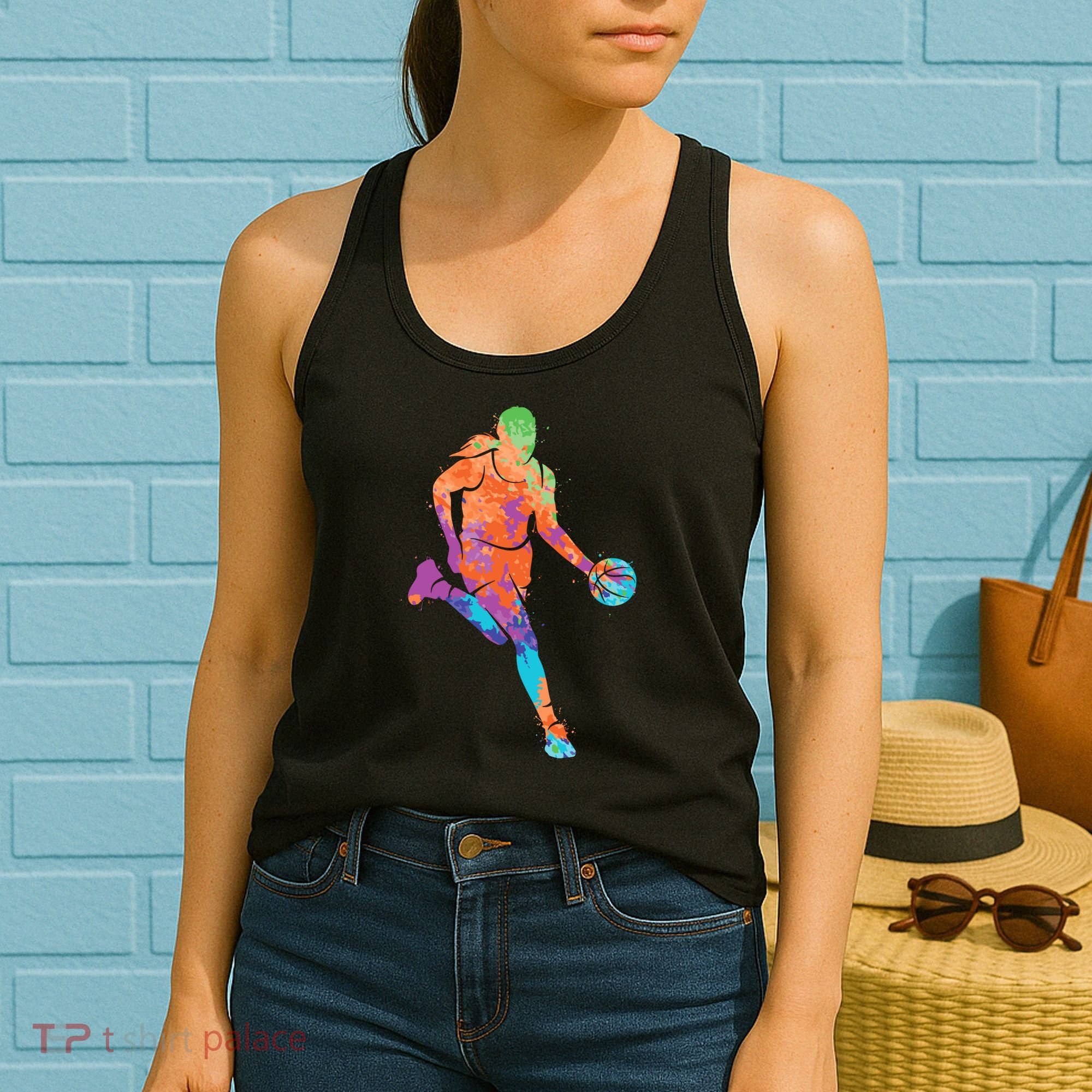 Basketball Player Girl Wo Girl Basketball Women's Tank Top
