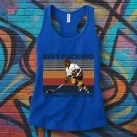 Best Pucking Grandmother Ever Funny Hockey Grandma Saying Gift Women's Tank Top thumb 3