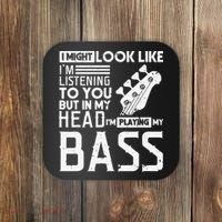 Bass Player Gift for Bass Guitar Player Bassist Coaster thumb 0