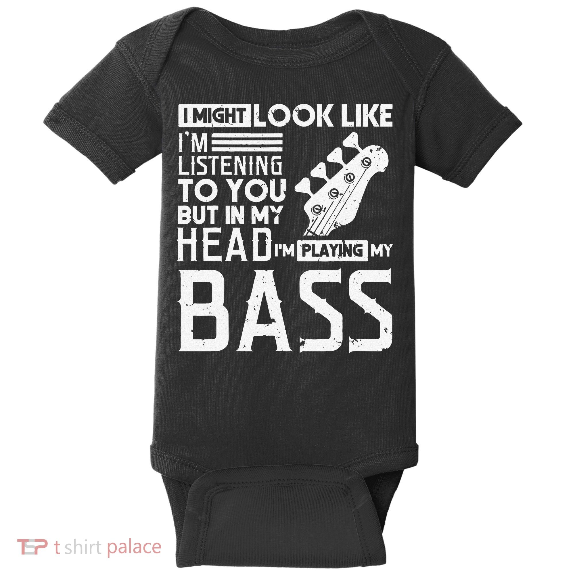 Bass Player Gift for Bass Guitar Player Bassist Baby Bodysuit