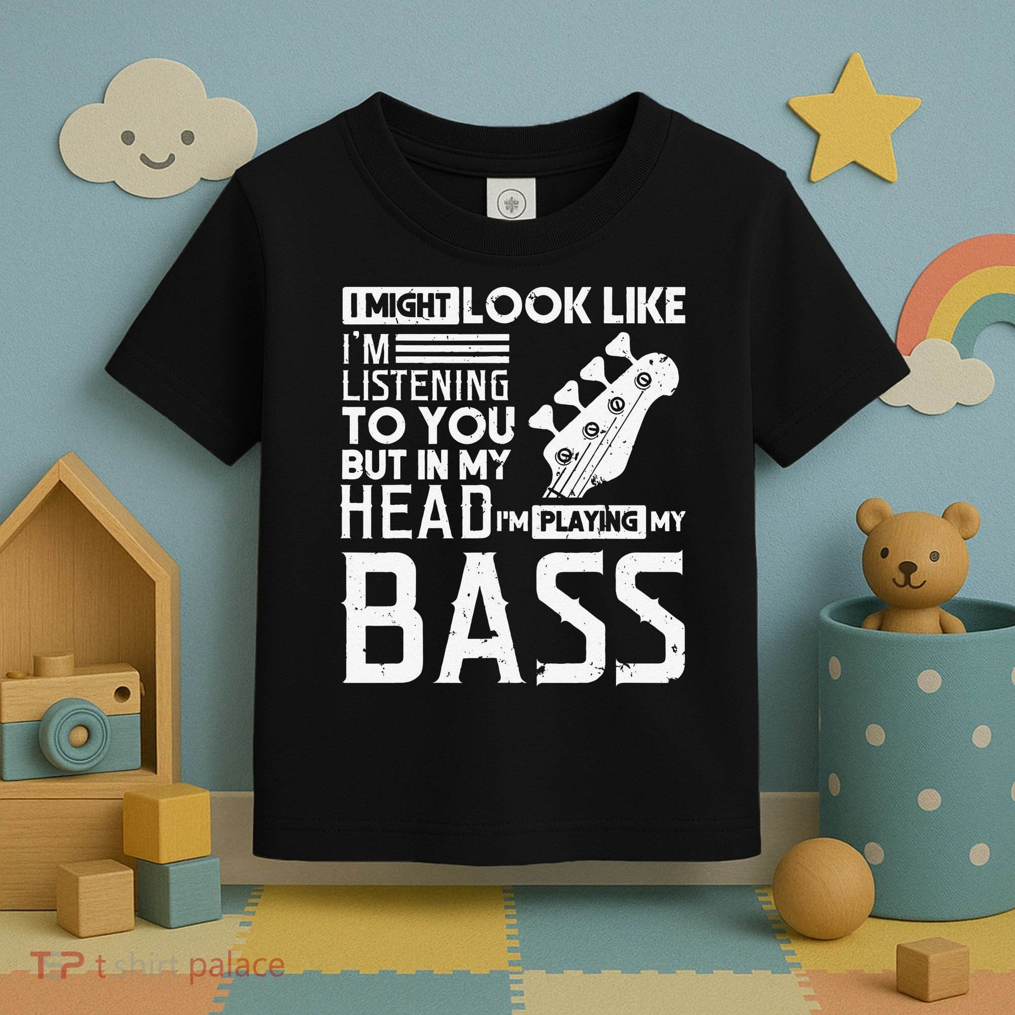 Bass Player Gift for Bass Guitar Player Bassist Toddler T-Shirt