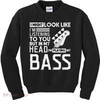 Bass Player Gift for Bass Guitar Player Bassist Kids Sweatshirt thumb 0