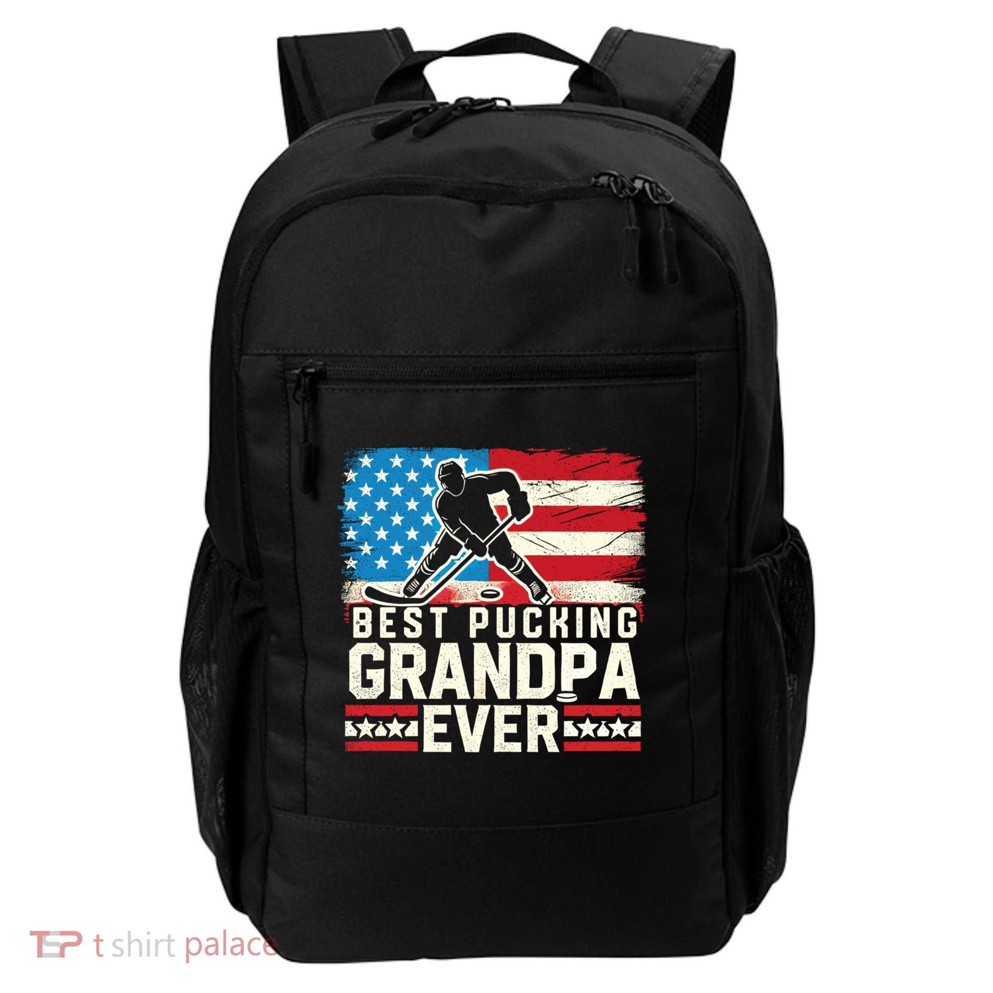 Best Pucking Grandpa Ever Gift Hockey Lover Gift Backpack